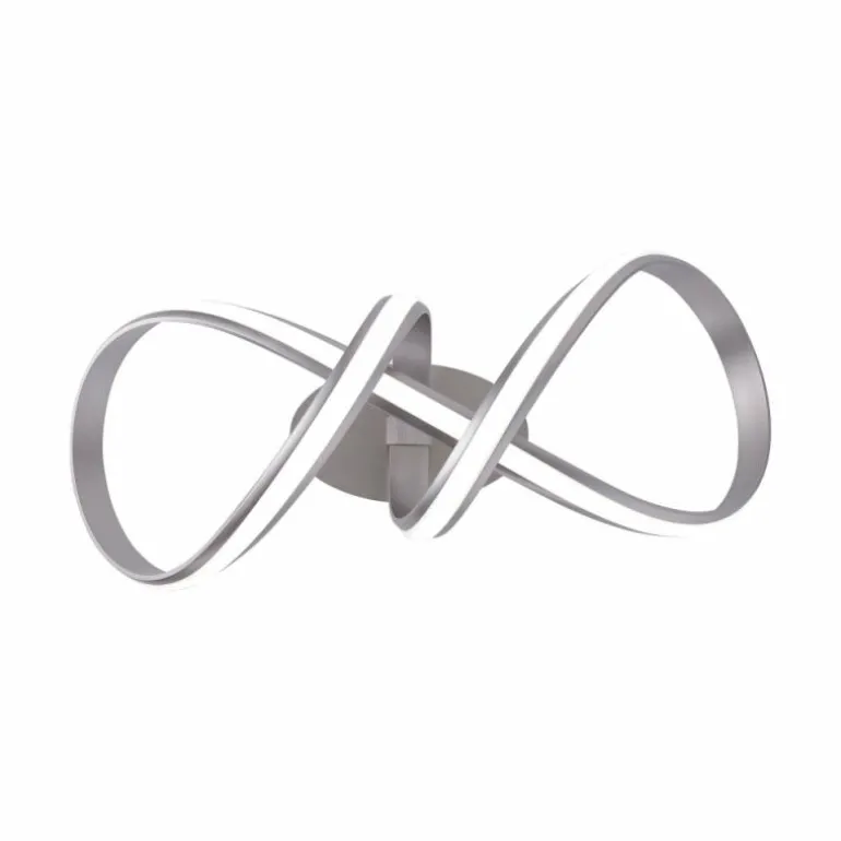 Plafonnier Leuchten-Direkt Ls-MELINDA LED Acier inoxydable, 1 lumière, Télécommandes, Changeur de couleurs