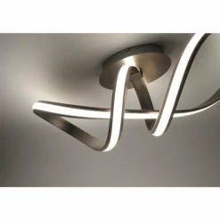 Plafonnier Leuchten-Direkt Ls-MELINDA LED Acier inoxydable, 1 lumière, Télécommandes, Changeur de couleurs