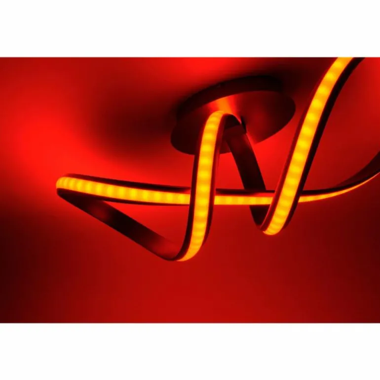 Plafonnier Leuchten-Direkt Ls-MELINDA LED Acier inoxydable, 1 lumière, Télécommandes, Changeur de couleurs