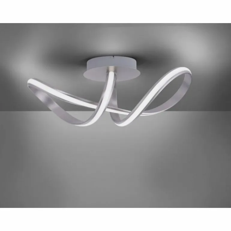 Plafonnier Leuchten-Direkt Ls-MELINDA LED Acier inoxydable, 1 lumière, Télécommandes, Changeur de couleurs
