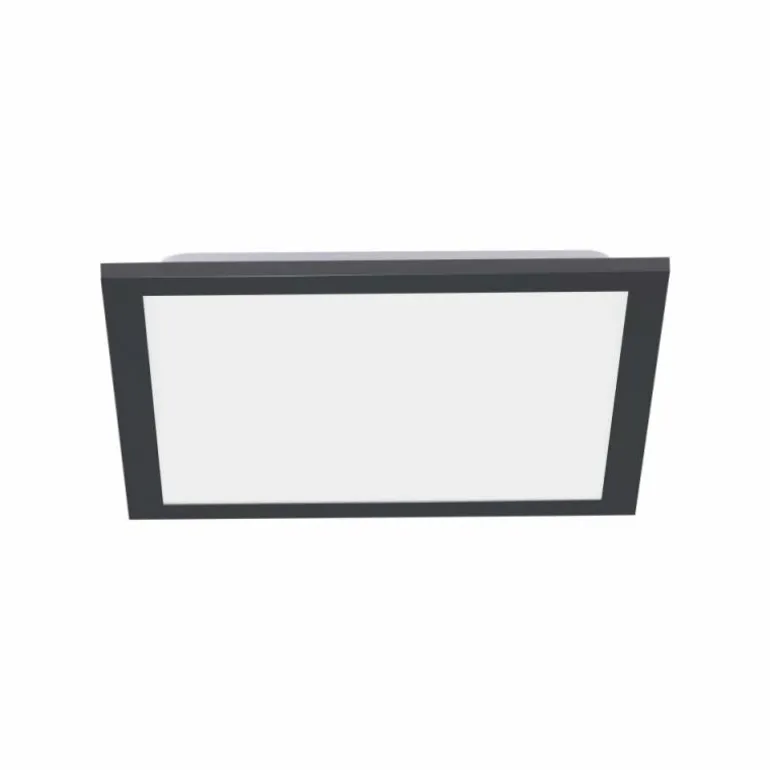 Plafonnier Leuchten-Direkt FLAT LED Noir, 1 lumière, Télécommandes