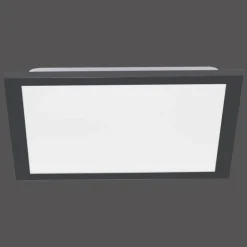 Plafonnier Leuchten-Direkt FLAT LED Noir, 1 lumière, Télécommandes