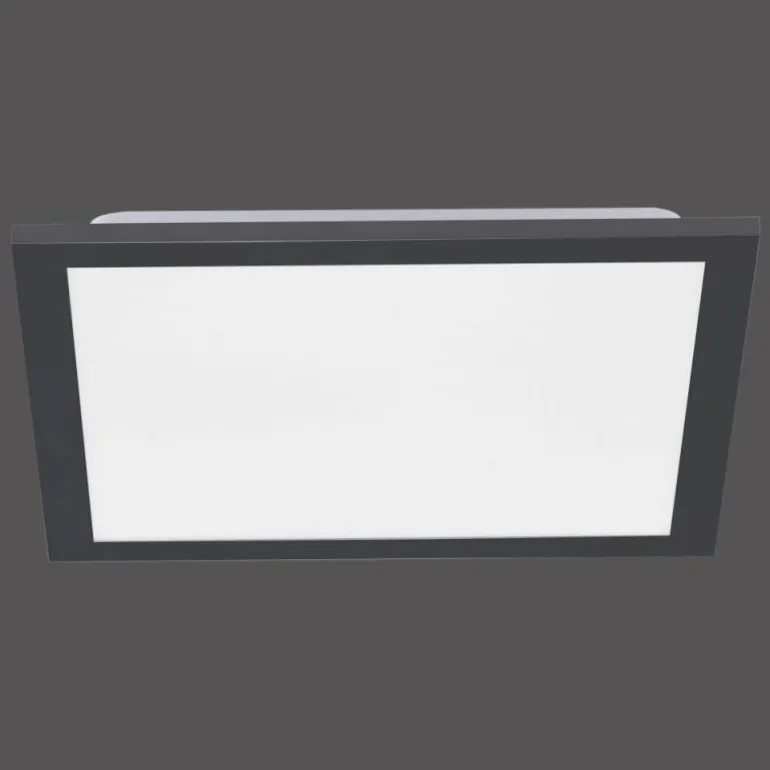 Plafonnier Leuchten-Direkt FLAT LED Noir, 1 lumière, Télécommandes
