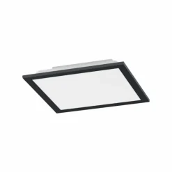 Plafonnier Leuchten-Direkt FLAT LED Noir, 1 lumière, Télécommandes
