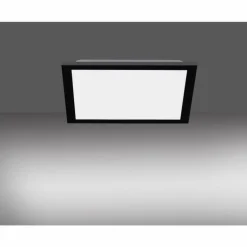 Plafonnier Leuchten-Direkt FLAT LED Noir, 1 lumière, Télécommandes