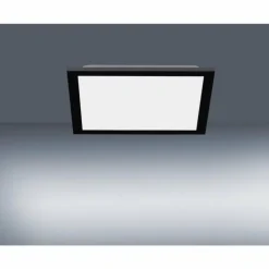 Plafonnier Leuchten-Direkt FLAT LED Noir, 1 lumière, Télécommandes