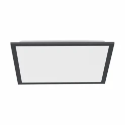 Plafonnier Leuchten-Direkt FLAT LED Noir, 1 lumière, Télécommandes