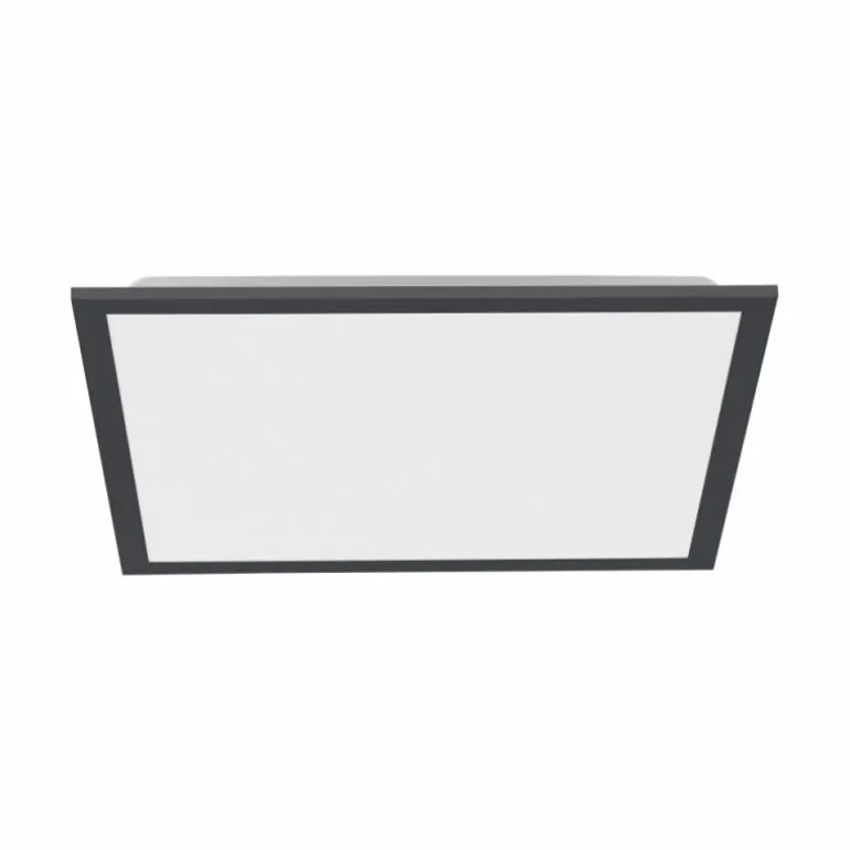 Plafonnier Leuchten-Direkt FLAT LED Noir, 1 lumière, Télécommandes
