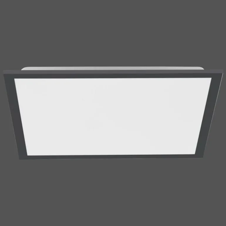Plafonnier Leuchten-Direkt FLAT LED Noir, 1 lumière, Télécommandes