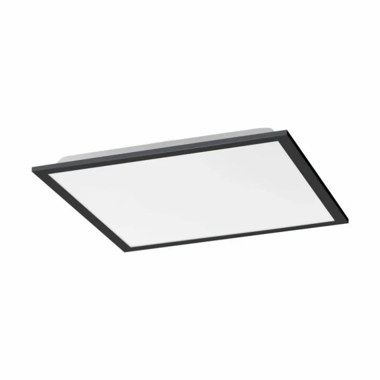 Plafonnier Leuchten-Direkt FLAT LED Noir, 1 lumière, Télécommandes