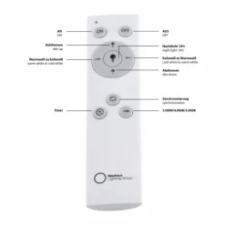 Plafonnier Leuchten-Direkt FLAT LED Noir, 1 lumière, Télécommandes