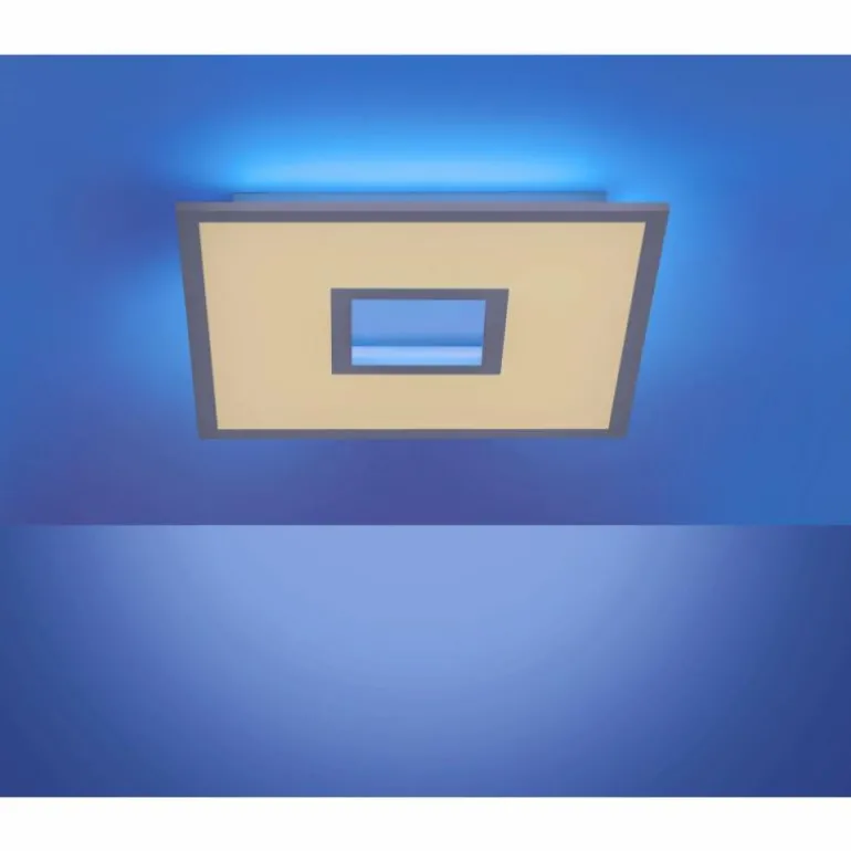 Plafonnier Leuchten-Direkt RECESS LED Blanc, 2 lumières, Télécommandes, Changeur de couleurs