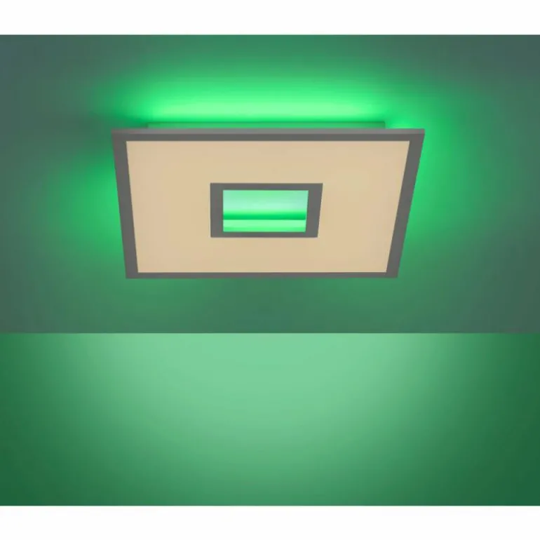 Plafonnier Leuchten-Direkt RECESS LED Blanc, 2 lumières, Télécommandes, Changeur de couleurs