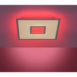 Plafonnier Leuchten-Direkt RECESS LED Blanc, 2 lumières, Télécommandes, Changeur de couleurs