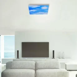 Plafonnier Leuchten-Direkt CLOUD LED Blanc, 1 lumière, Télécommandes
