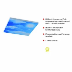 Plafonnier Leuchten-Direkt CLOUD LED Blanc, 1 lumière, Télécommandes