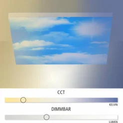 Plafonnier Leuchten-Direkt CLOUD LED Blanc, 1 lumière, Télécommandes