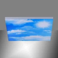 Plafonnier Leuchten-Direkt CLOUD LED Blanc, 1 lumière, Télécommandes