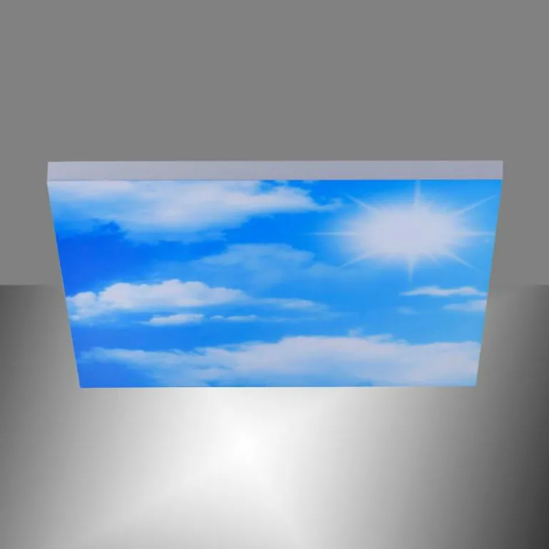 Plafonnier Leuchten-Direkt CLOUD LED Blanc, 1 lumière, Télécommandes