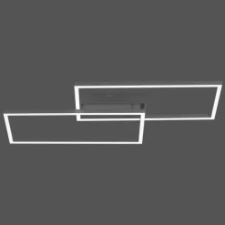 Plafonnier Leuchten-Direkt IVEN LED Noir, 2 lumières, Télécommandes