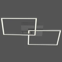 Plafonnier Leuchten-Direkt IVEN LED Noir, 2 lumières, Télécommandes