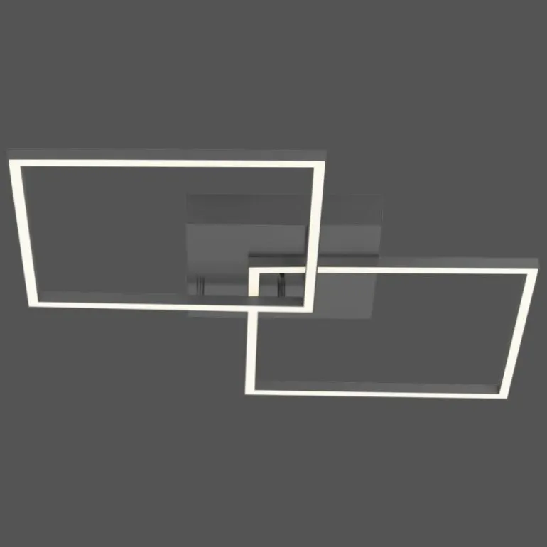 Plafonnier Leuchten-Direkt IVEN LED Noir, 2 lumières, Télécommandes