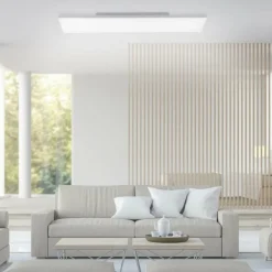 Plafonnier Leuchten-Direkt CANVAS LED Blanc, 1 lumière, Télécommandes