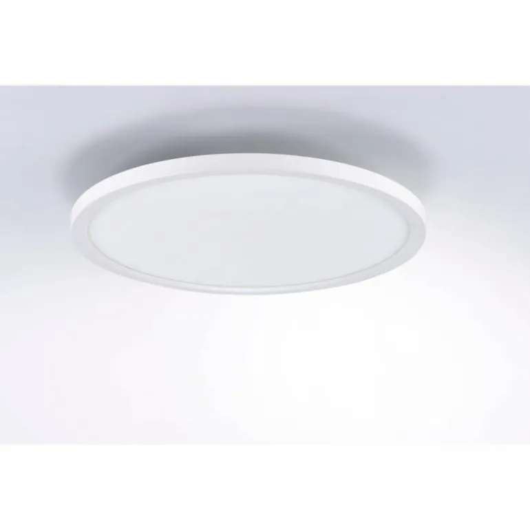 Plafonnier Leuchten-Direkt FLAT LED Blanc, 1 lumière, Télécommandes