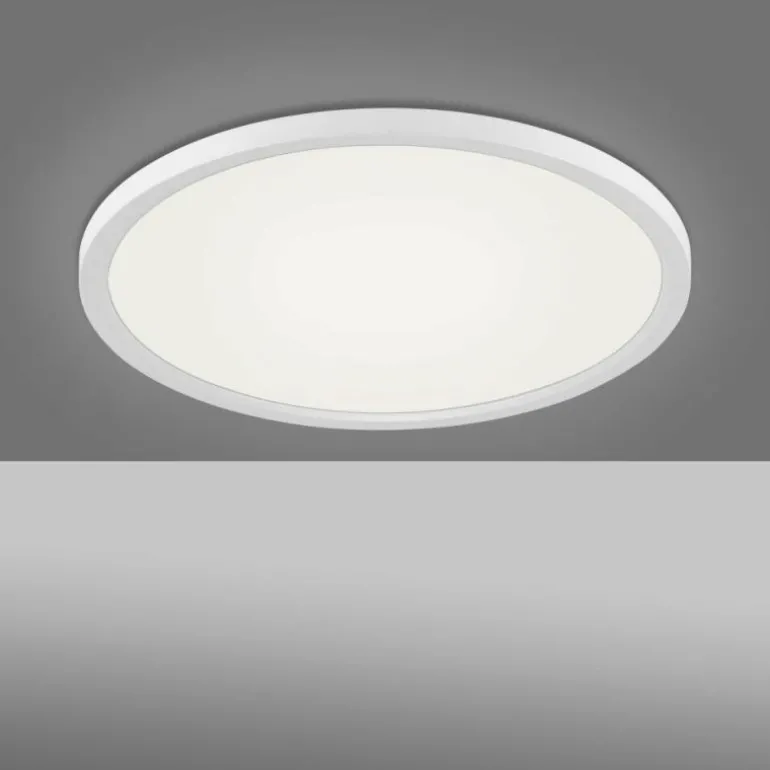 Plafonnier Leuchten-Direkt FLAT LED Blanc, 1 lumière, Télécommandes