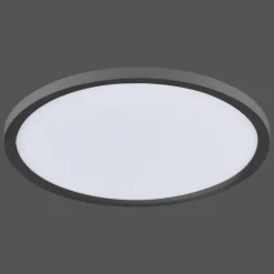 Plafonnier Leuchten-Direkt FLAT LED Noir, 1 lumière, Télécommandes