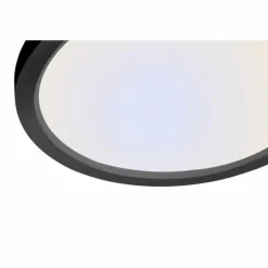 Plafonnier Leuchten-Direkt FLAT LED Noir, 1 lumière, Télécommandes