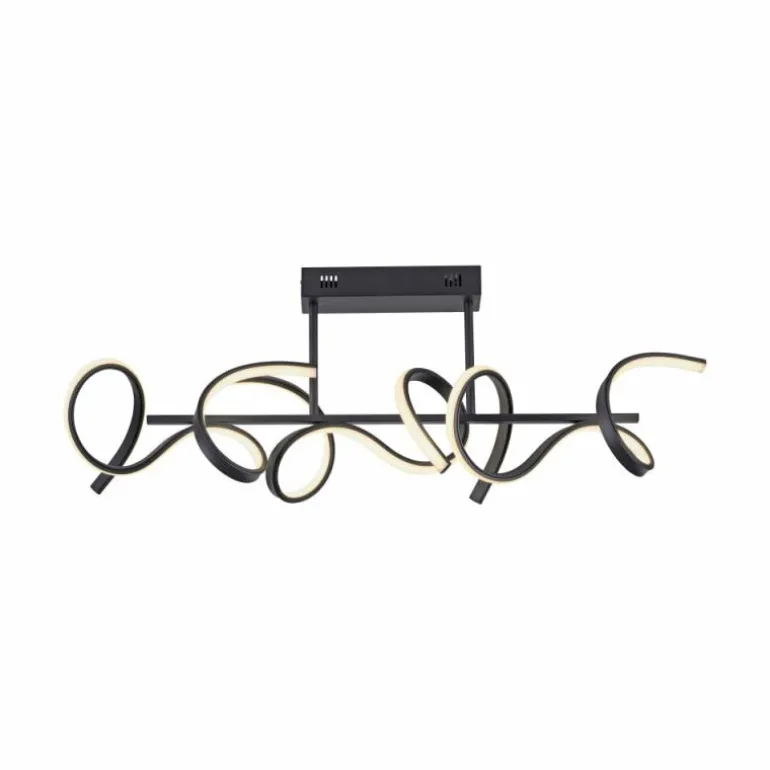Plafonnier Leuchten-Direkt CURLS LED Noir, 3 lumières
