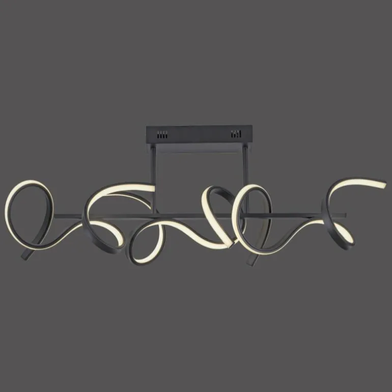 Plafonnier Leuchten-Direkt CURLS LED Noir, 3 lumières