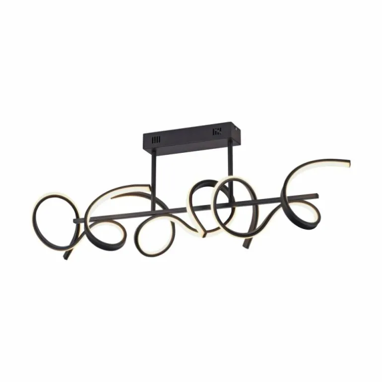 Plafonnier Leuchten-Direkt CURLS LED Noir, 3 lumières