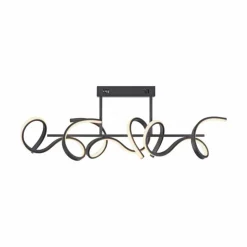 Plafonnier Leuchten-Direkt CURLS LED Noir, 3 lumières