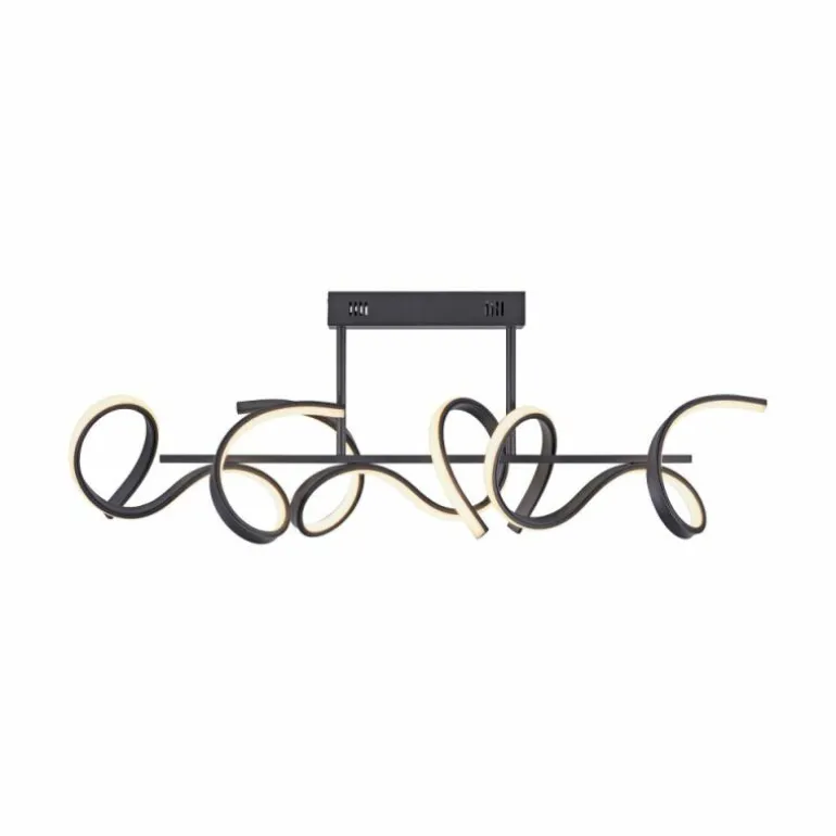 Plafonnier Leuchten-Direkt CURLS LED Noir, 3 lumières