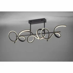 Plafonnier Leuchten-Direkt CURLS LED Noir, 3 lumières