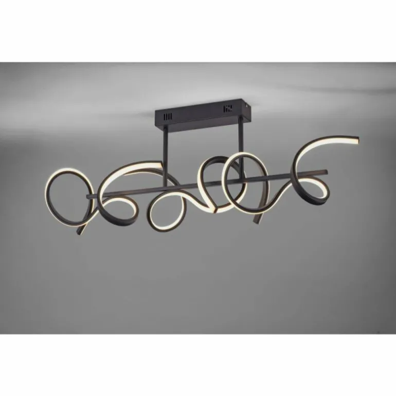 Plafonnier Leuchten-Direkt CURLS LED Noir, 3 lumières
