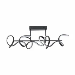 Plafonnier Leuchten-Direkt CURLS LED Noir, 3 lumières