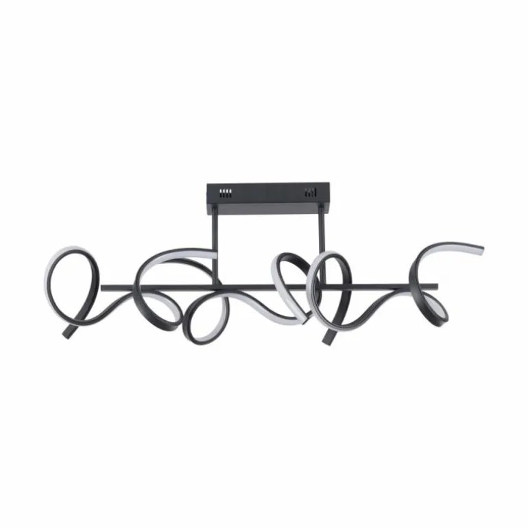 Plafonnier Leuchten-Direkt CURLS LED Noir, 3 lumières