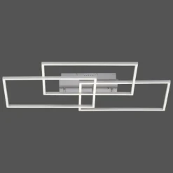 Plafonnier Leuchten-Direkt IVEN LED Nickel mat, 3 lumières, Télécommandes
