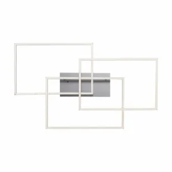 Plafonnier Leuchten-Direkt IVEN LED Nickel mat, 3 lumières, Télécommandes