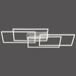 Plafonnier Leuchten-Direkt IVEN LED Nickel mat, 4 lumières, Télécommandes