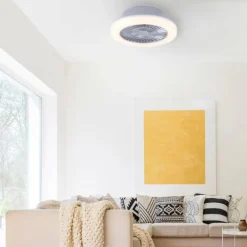 Plafonnier Leuchten-Direkt LEONARD LED Nickel mat, 1 lumière