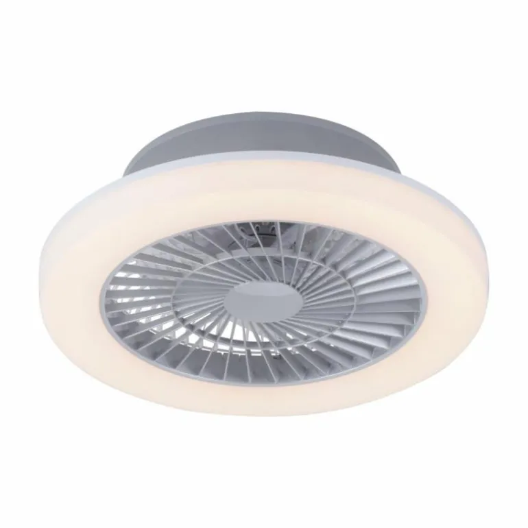 Plafonnier Leuchten-Direkt LEONARD LED Nickel mat, 1 lumière