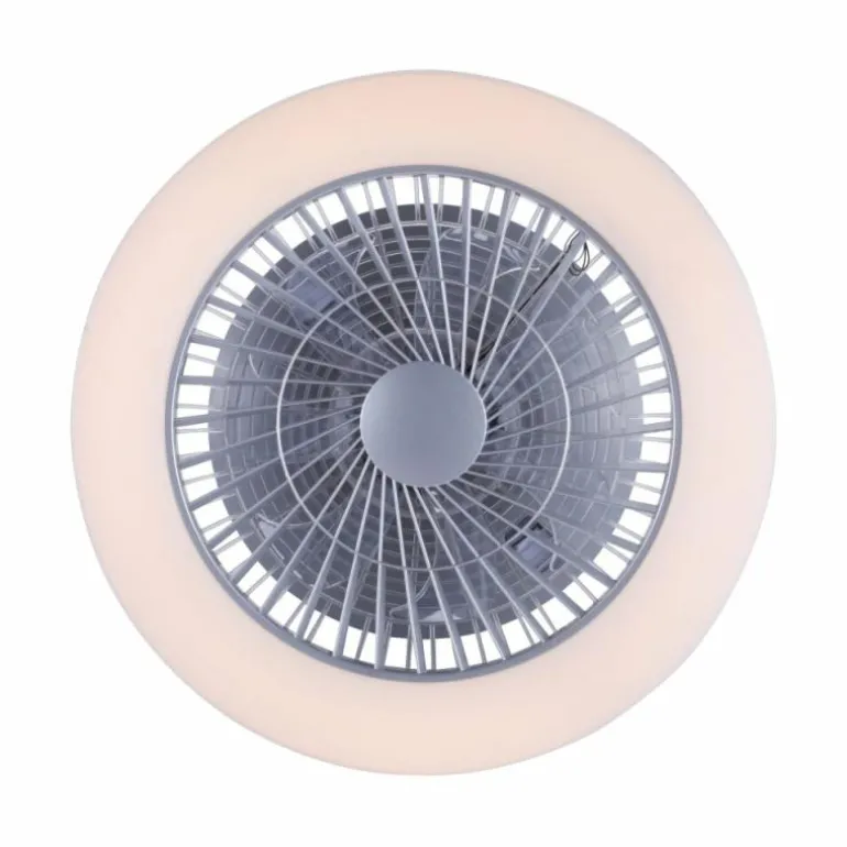 Plafonnier Leuchten-Direkt LEONARD LED Nickel mat, 1 lumière