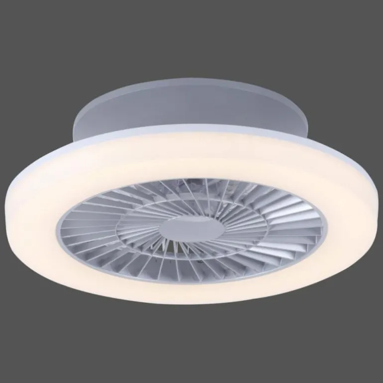 Plafonnier Leuchten-Direkt LEONARD LED Nickel mat, 1 lumière