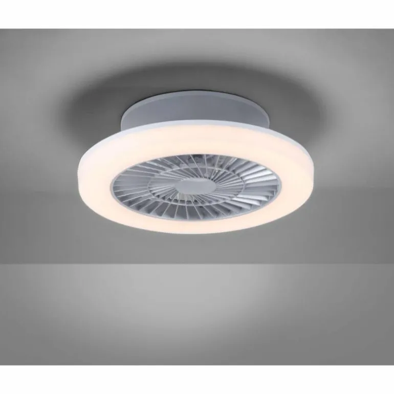 Plafonnier Leuchten-Direkt LEONARD LED Nickel mat, 1 lumière