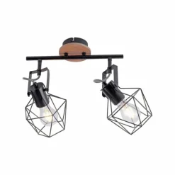 Plafonnier Leuchten-Direkt JARO Bois clair, 2 lumières