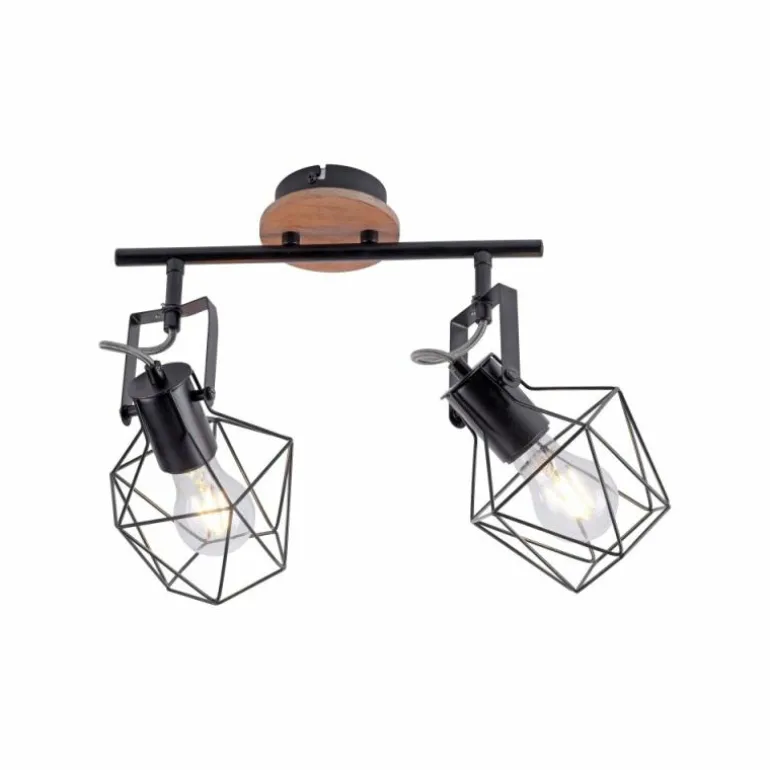 Plafonnier Leuchten-Direkt JARO Bois clair, 2 lumières